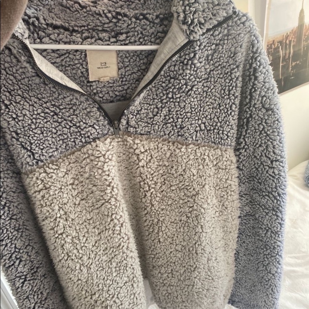 Sherpa sweater.